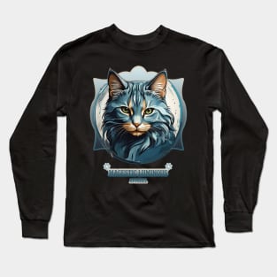 Blue Ice Cat Long Sleeve T-Shirt